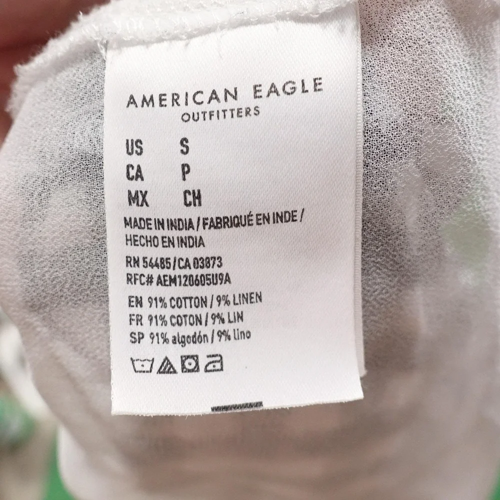 American Eagle Skirt Womens Small‎ Black White Gingham Check Mini Lined Casual